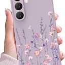 for Samsung Galaxy S25 FE Case,Cute Floral Design for Women Girls,Soft Slim Drop Protection Flowers Silicone Phone Cover with Shockproof Anti-Scratch Microfiber Lining,Colorful Flower