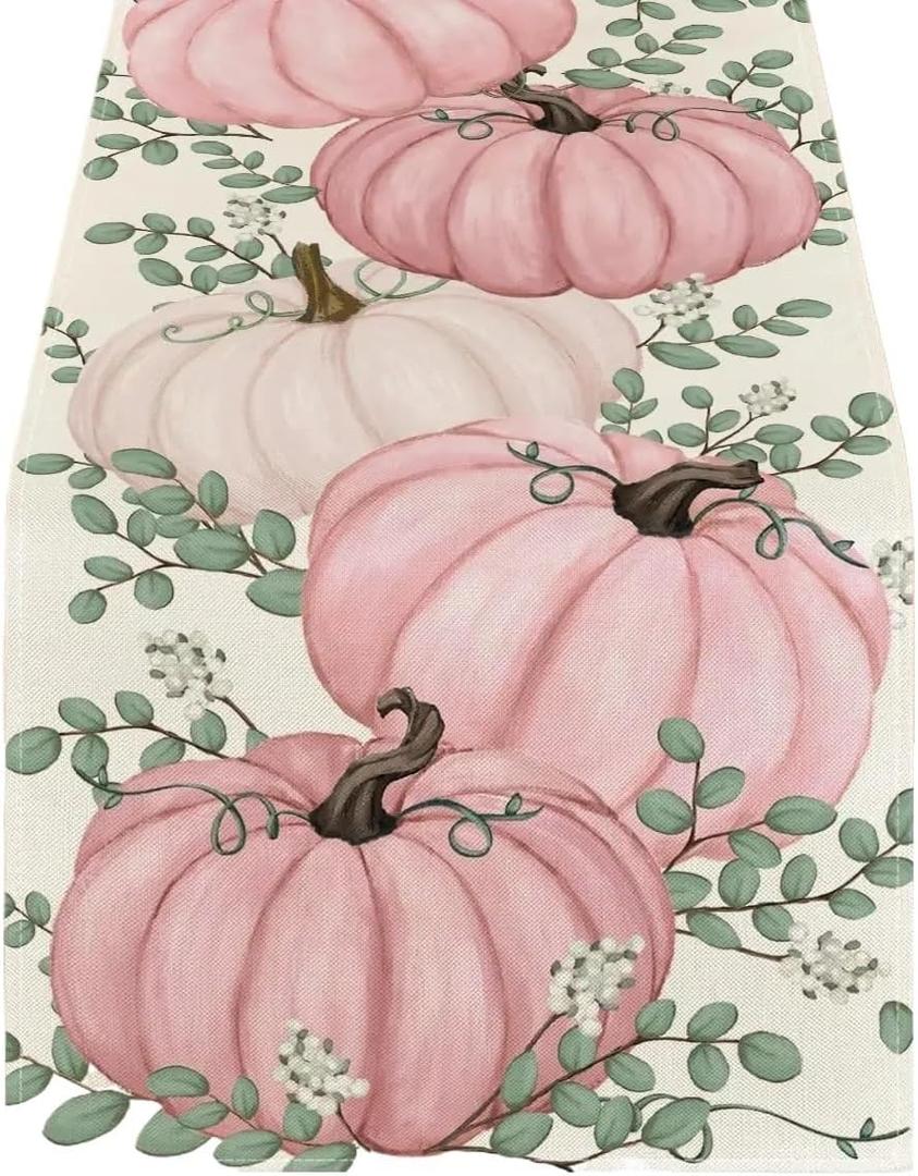Polka Dot Pumpkins Vine Fall Table Runner Seasonal Autumn Thanksgiving Kitchen Dining Tablecloth Decoration for Home Party Decor(F,120x33cm 47x13inch) Polka Dot Pumpkins Vine Fall Table Runner Seasonal Autumn Thanksgiving Kitchen Dining Tablecloth Decoration for Home Party Decor(F,120x33cm 47x13inch)