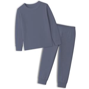 ITSY BITSY BOUTIQUE Viscose Bamboo Baby Pajamas - Boys and Girls Footie Sleeper Convertible 2-Way Zipper Sleeper (5-6 Years, Serenity Blue (Two Piece))
