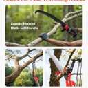 VEVOR Manual Pole Saw, 3.87-27 ft Extendable Pole Tree Pruner with Scissors, Sharp 65Mn Steel Blade, Lightweight Fiberglass Handle Pole, for High Branch Trimming, Pruning Tool for Palms and Shrubs