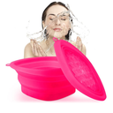 SaporeArt Ice Face Bowl, Upgraded Wider & Deeper Collapsible Silicone Facial Ice Bath Bowl with BuiltIn Ice Mold, Soothes Puffiness & Redness, Ideal for Home and Travel