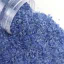 LePe Crushed Fire Glass, Translucent Broken GlassDecorative for Resin Art, Fire Pits, Potted Plants, Garden and Indoor Use, 3-6mm Fire Pit Glass, 1 Pound in Jar(Azure Blue)