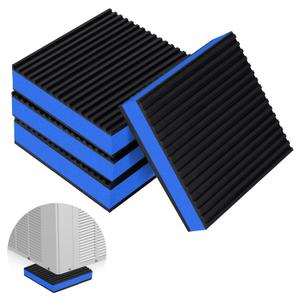 ToLanbbt 4 Pack Anti Vibration Pads for Washing Machine 4"x4", 7/8"T EVA Mechanical Damping Vibrating Sound Isolation Pad Rubber Isolator Mat for Compressor, Air Conditioner, Washer, Dryer, Treadmill