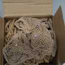 Coume 9 Pcs Halloween Mermaid Cosplay Costume Women Crochet Skirt Rhinestone Long Fishnet Gloves Necklace Bracelets Hair Clip