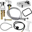 Karagas Salon Shampoo Bowl Faucet Vacuum Breaker Kit, Salon Shampoo Bowl Salon Sink Faucet & Vacuum Breaker with Sprayer and Hose for Shampoo Bed,Hair Salon Sink Faucet Sprayer Hose Set