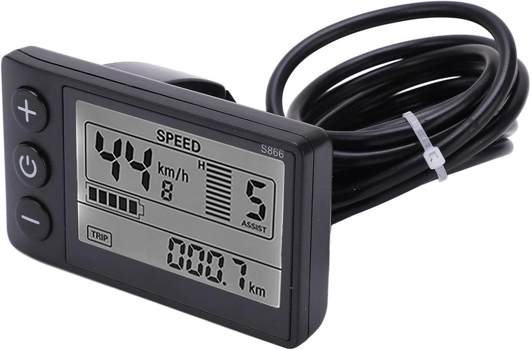 S866 Electric LCD Display, IP65 Waterproof 24V 36V 48V Electric LCD Display Meter