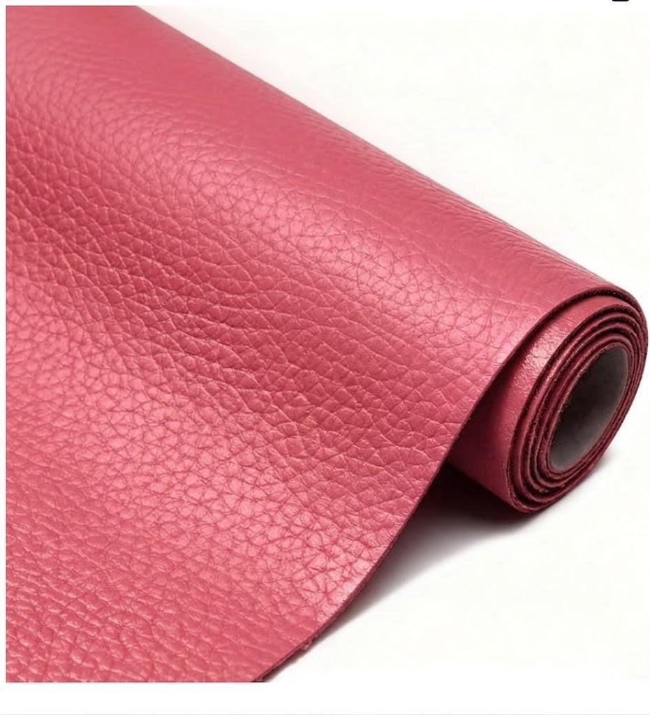 Marine Vinyl Fabric, 0.9MM Thick Soft Smooth Waterproof Synthetic Fabric Material, Outdoor Boat Automotive, DIY and Crafting Pleather (Red, 5Yd Roll (54'' X 180'' inch))