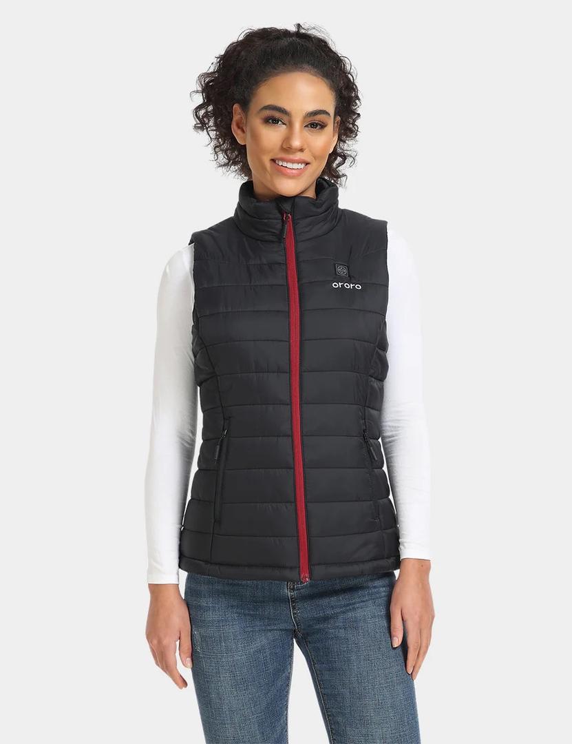 WOMEN'S CLASSIC HEATED VEST - BLACK, Small