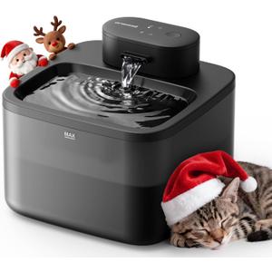 oneisall Wireless Cat Water Fountain: 74oz/2.2L Cordless Pet Water Fountains, 4000mAh Battery Operated Ultra-Quiet Integrated SilentFlow Pump for Cats Indoor, Automatic Cat Water Dispenser, BPA-Free