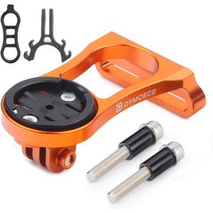 Mount for Garmin Edge 1040 840 830 530 Extended Out Front Mount Compatible with Sports Action Camera and Bicycle Flashlight (Orange)