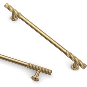 Asidrama 10 Pack 10 Inch(254mm) Champagne Bronze Cabinet pulls Kitchen Cabinet Handles, Cabinet Pulls Kitchen Cabinet Hardware for Cupboard Drawer Pulls (10" Hole Center)