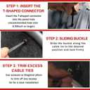 100pcs Nylon Universal Cable Tie Buckle, Heavy Duty Nylon Cable Ties Zip Ties Rivet for Car Fender Bumper Trunk, Self-Locking Zip Tie Clips with Pin & Button