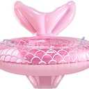 KISSHAKE Baby Pool Float, Mermaid Baby Swimming Float, Smart Swim Trainer, Inflatable Pool Floats for Toddlers, Infant Swim Floats, Toddler Floaties, Kids Beach Toys Summer Essentials
