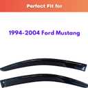 KPY Rain Guards Fit for 1994-2004 Ford Mustang, Out-Channel Window Visors Vent Wind Deflectors 2PC, Car Accessories for 94-04 Mustang