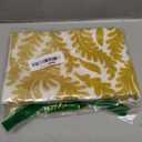 HWY 50 Mustard Yellow Decorative Throw Pillow Covers 18x18 Inch (1 Piece), Embroidered Cotton Farmhouse Cushion Cover Pillow Case for Sofa Couch Living Room Bed Bedroon, Floral Branches