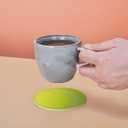 Tennis Ball Coasters for Drinks with Holder Round Leather Coasters Set of 6 Cups Mugs Mat Pad for Home Kitchen Bar