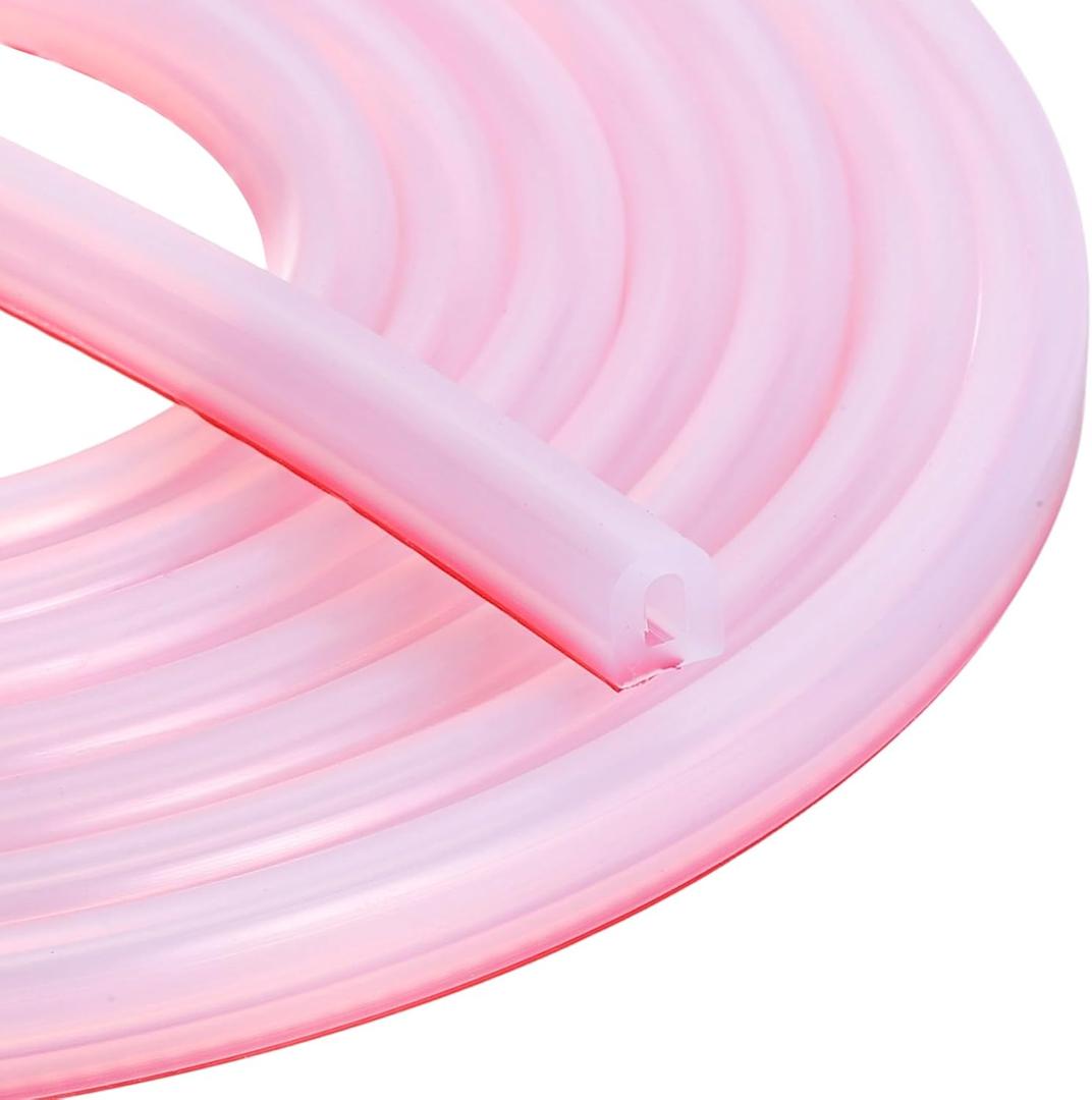 uxcell Weather Stripping Door Seal, 10 ft Self-Adhesive D-Shape Seal Strip Silicone Insulation Window Gap Filler for Door Frame Sealing Gap (1/4" W x 5/16" T, Clear)