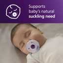 Philips Avent Soothie Baby Pacifiers - 100% Silicone Pacifiers for Babies 0-3 Months, One-piece Design, BPA-Free, Extra Durable, Lilac and Pink, 4 Pack, Model SCF190/70