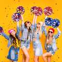 4Pcs Upgraded 12inch Metallic Cheerleading Pom Poms, HOLENGS Cheerleader Pompoms Cheer Poms for Kids Adults, Cheering Squad Pompoms for School Sports Games Dance Party (Gray)