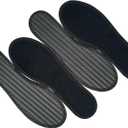 Happystep Cotton Terry Cloth Insoles, Barefoot Shoe Inserts, Sweat Absorption, Odor Control, Moisture-Wicking, Washable and Reusable, Zero Drop Shoe Insoles, 2 Pairs of Black (Women Size 7)