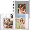 vivinin 2 Pack Photo Album 4x6, Linen Cover Photo Book, Small Photo Album Book for 36 Pockets Hold 72 Pictures, Picture Book for Photos Family Anniversaries Baby Vacations（gray)