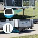 Kohree RV Slide Out Supports Jack, with Flat Top Support Block, Set of 2