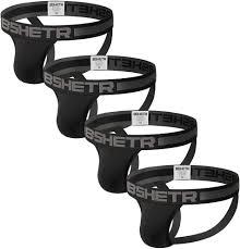 BSHETR Men's Jockstraps Athletic Supporters 4-Pack Cotton Work Out Underwear, XXL BSHETR Men's Jockstraps Athletic Supporters 4-Pack Cotton Work Out Underwear, XXL