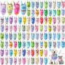 Kacctyen 100 Pcs Easter Dog Bandanas Bulk Dog Adjustable Cute Washable Triangle Kerchief Scarf Bibs for Small to Medium Pet Seasonal Party Costume Accessories