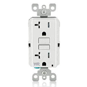 Leviton Self-Test SmartlockPro Slim GFCI Weather-Resistant and Tamper-Resistant Receptacle with LED Indicator, GFWT2-W, White Leviton Self-Test SmartlockPro Slim GFCI Weather-Resistant and Tamper-Resistant Receptacle with LED Indicator, GFWT2-W, White