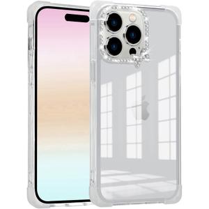 Compatible with iPhone 15 Plus Case Clear Bling Diamond Rhinestone Design Cute for Girls Women with Four Corner Protection Cool Luxury Fashion Girly Slim Soft Protective Transparent Phone Case