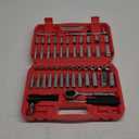 74 Pcs 1/4" Drive Socket Set,1/4-Inch Drive Master Socket Set with Ratchets,Extensions with 1/4" Drive Bits Set,Universal Joint (5/32-Inch- 9/16-Inch, 4mm-14mm)