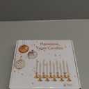 Pruk 10-Pack Flameless LED Candles w/Remote, Realistic Flickering Flame, Battery Operated Window Candles, Timer & Dimmer, Weighted Base, 10.8" Tall (Gold)