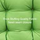 QILLOWAY Outdoor Chair Cushion for Patio Furniture, Waterproof Patio Cushions Set of 4 with Ties, Fade Resistant Replacement Pads for Outdoor Rocking Chairs,Green