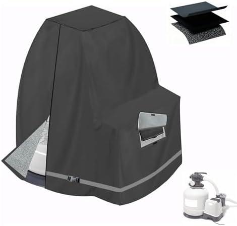 XCZ Sand Filter Pump Cover. Winter Insulated Cover. With Sherpa Lining. Suitable for 12-16in Sand Filter Pumps. Black