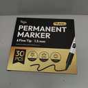 Permanent Markers Ultra Fine Tip, 30 Pack Black Quick-Drying and Fade-Resistant Permanent Markers Bulk Set for Writing and Drawing on Wood, Plastic, Metal, Glass, Ideal for Office School Supplies