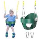 DECORLIFE Toddler Swing, Baby Swing Outdoor –High Back Full Bucket Swing Set, 330lb Capacity, Safety Design, Plastic-Coated Chains and Quick-Snap Carabiners for Backyard, Playground