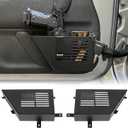 MAIKER Metal Front Door Storage Box, Door Side Insert Organizer Box Pockets for 2007-2018 Jeep Wrangler JK JKU 2/4 Door 2pcs(Black)