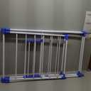 Clothes Drying Rack, Foldable 2-Tier Drying Racks for Laundry, Large Foldable Laundry Stand with Height-Adjustable Gullwings, for Clothes, Towels, Linens, Indoor/Outdoor, BlueWhite 58“