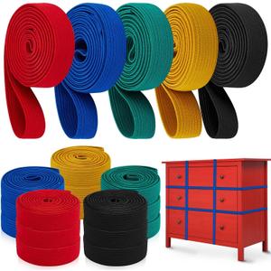 15 Pcs Variety Extra Large Moving Rubber Bands 46" 42" 36" 30" 25" Length for Furniture and Moving Blankets Extra Strength Mover Bands Elastic Rubber Straps for Secure Packing, Pallets, Boxes
