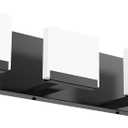 Ralbay 4 Light Black Bathroom Vanity Light Fixtures Acrylic Matte Black Vanity Light Fixtures LED Modern Bathroom Vanity Lights Over Mirror