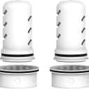 MARRIOTTO Water Filter Replacement for LS Home Glass Pitcher 7 Cup/Plastic Pitcher 7 Cup, 2 Membrane Micro Filter and 2 Activated Carbon + Ion Exchange Filter