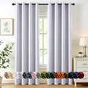 MIULEE Blackout Curtains for Bedroom Living Room 2 Panels, Thermal Insulated Room Darkening Drapes Grommet Noise Reducing Light Blocking Window Treatments 84 Inches Long 50x84 Inch Greyish White