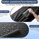 3 x Self-Adhesive Canvas Repair Tape, 8.3" x 11" Waterproof Canvas Repair Patch, Fabric Patch Repairs Kit for Furniture, Tents, Sunbrellas, Boat Covers Awnings, Couches, Clothes, Bags Black