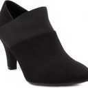 LONDON FOG Womens Bobbie Heel Ankle Booties (8, Black)