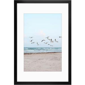 Frametory, 16x24 Frames Display 12x18 Picture with Mat or 16x24 Photo Without Mat, Shatter-Resistant Glass, Pre-Installed Wall Mounting Hardware - Black