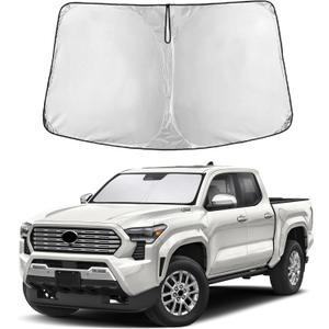 EcoNour Windshield Sunshade Compatible for Toyota Tacoma 2024 2025 2026, Sun Visor for Front Windshield & Window Sun Shade Cover, UV Heat Blocker & Protector, Car Accessories