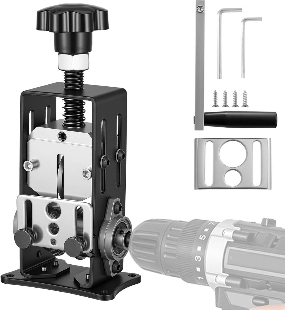Manual Wire Stripping Machine 0.06-1'', Scrapping Copper Wire Stripper, Drill Powered Hand Crank Wire Stripper Tool for Leftover Cable Recycling