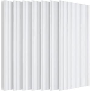 BUBOS 10 Pack Large Acoustic Panels,47.2" X 23.6" X 0.4" Acoustical Wall Panel,Self-Adhesive Sound Proof Foam Panels, Decorative Soundproof Wall Panels for Home Studio Office (White)