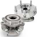 Pair 513257 Front Wheel Bearing Hub Assembly Compatible with Toyota RAV4 2006-2012 Prius V 12-17 Corolla IM 2017 2018, for Lexus HS250H 2010-2012, for Scion TC XB 2008-2015, 5 Lugs w/Encoder ABS (OE Size)