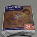 The Honest Company Comfort Dry Disposable Overnight Diapers for Sensitive Skin, Hypoallergenic, Baby Cozy Cloud and Star Signs Design Club Box Size 4 (2237 lbs) 24 Count